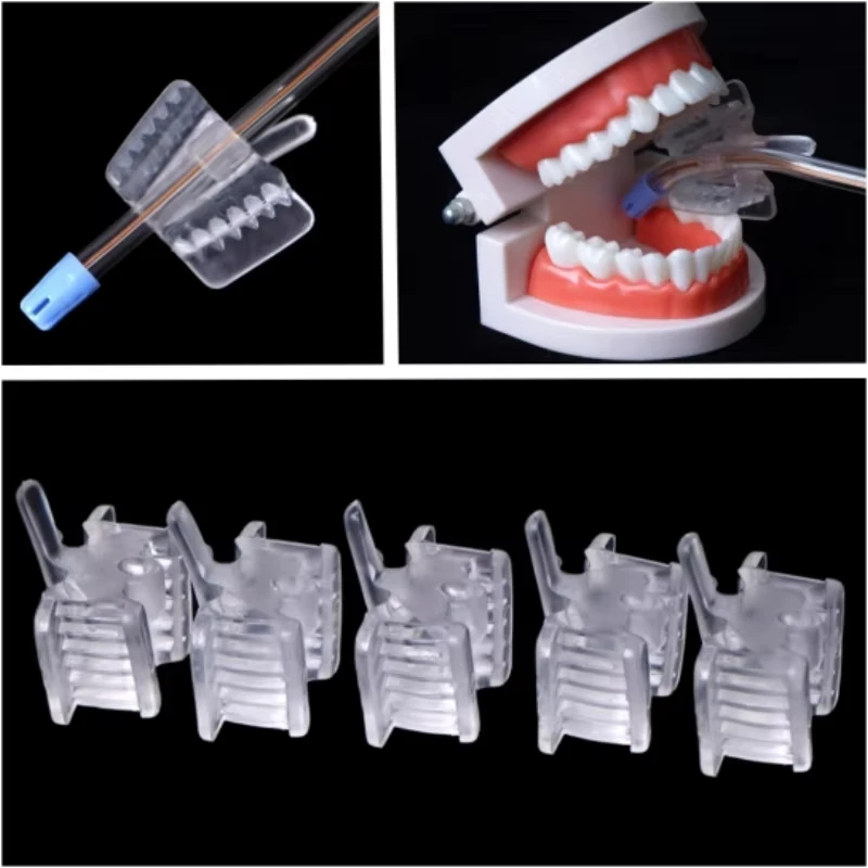 Soporte bucal de silicona Dental, expector de Saliva, punta de succión, almohadilla oclusal, abridor de boca, Retractor, Materia