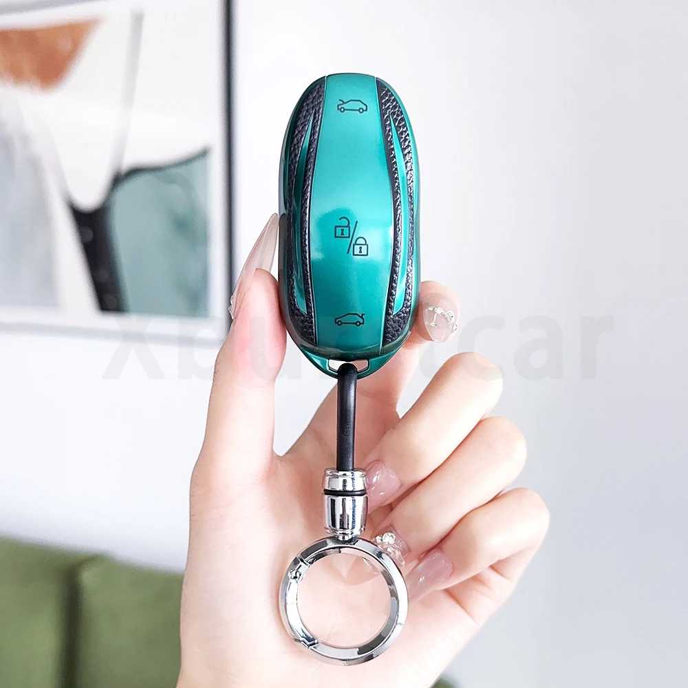 테슬라 모델 X S 3 Y 자동차 스마트 키 커버 케이스 가죽 TPU 자동차 키 쉘 가방 홀더 보호 액세서리