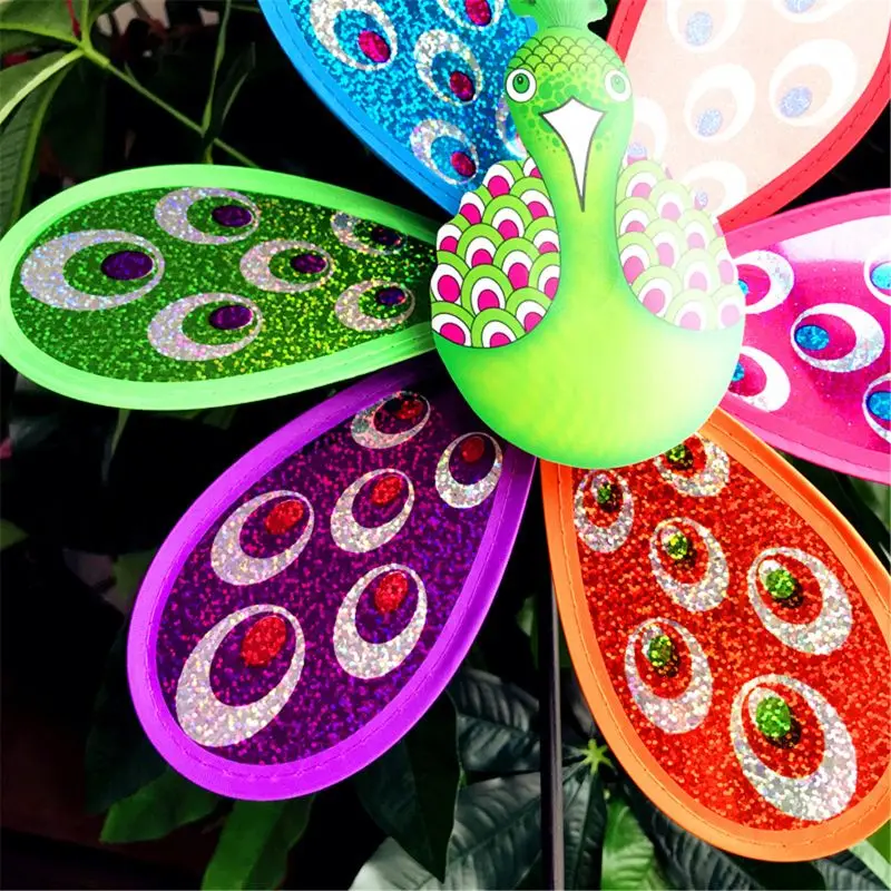 Colorful 3D Lovely Kids Toy Wind Spinner Windmill For Yard Outdoor