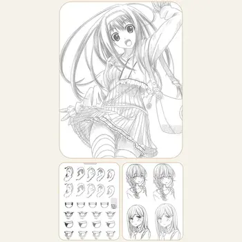 Personaggi anime Libro tutorial dipinto a mano Fumetti Ragazza Ragazzo Schizzo Arte Copia Libro di pratica Pratica di studio Libro di disegno