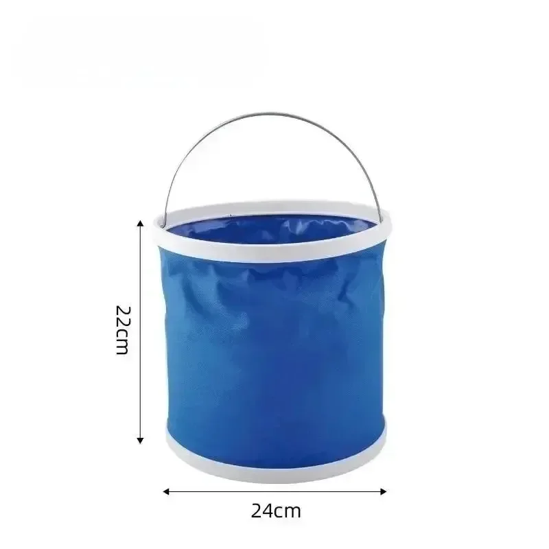 Thickening Portable Folding Bucket Outdoor Camping Car Storage Container Wash Car Mop Fishing Bucket Cleaning Tools