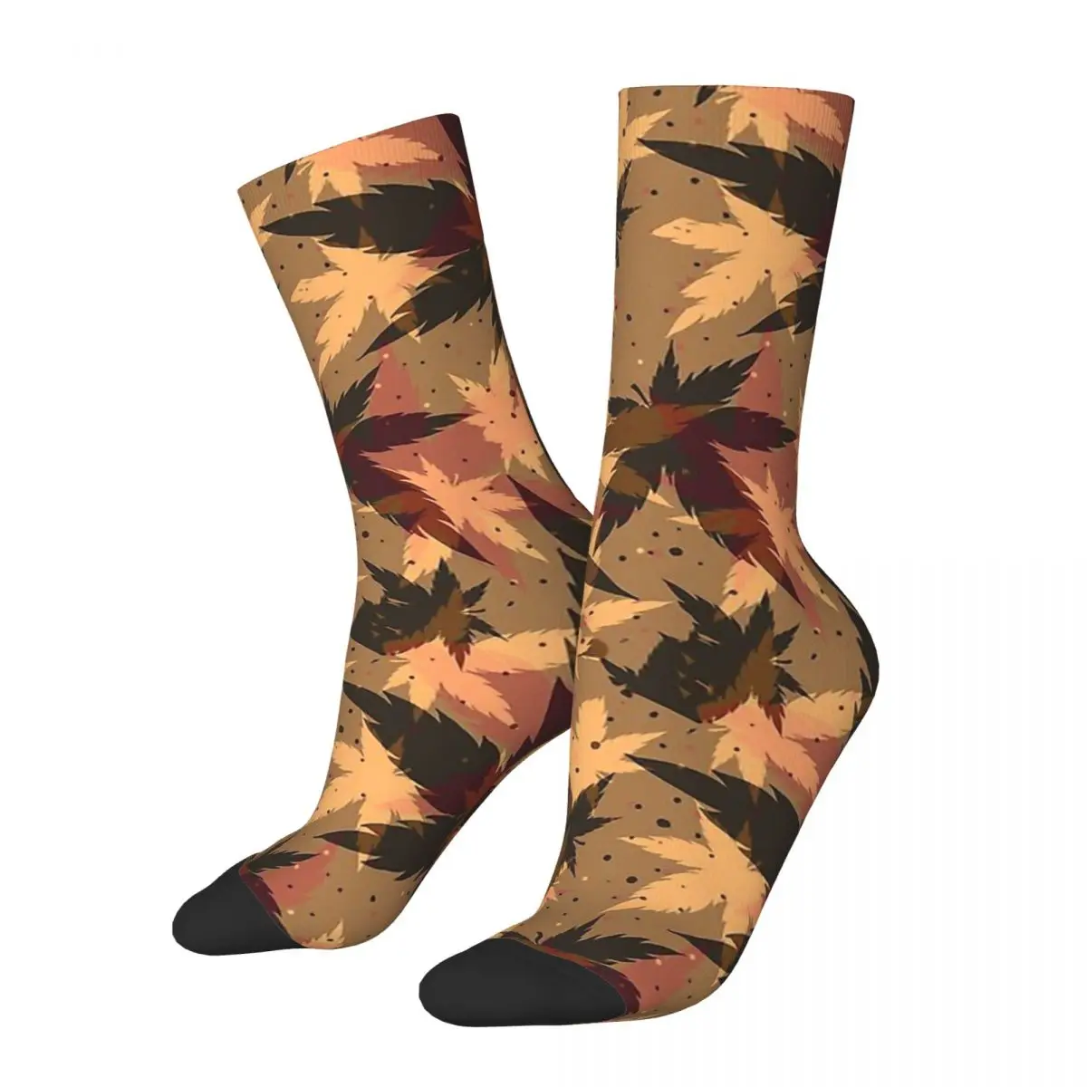 

Funny Happy Sock for Men The Leaf Kush Hip Hop Weed Leaf Quality Pattern Printed Crew Sock Seamless Gift