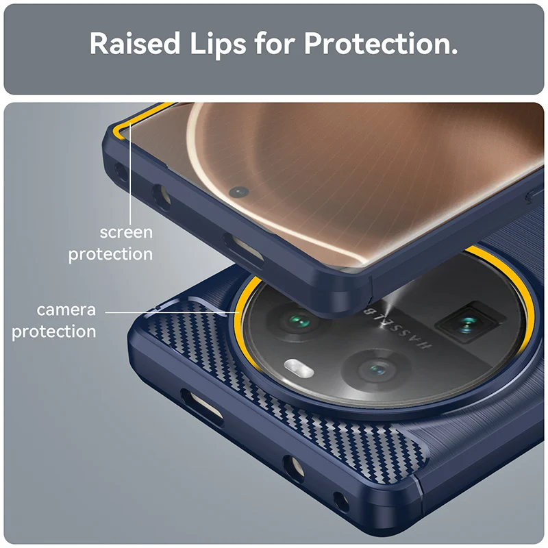 Luxury Silicone Shockproof Carbon Fiber Soft Case Cover