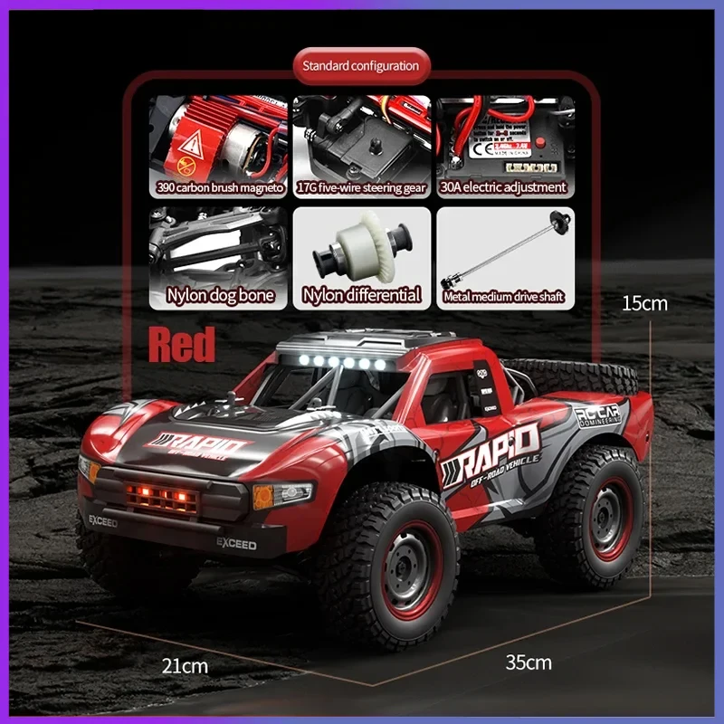 Rc Car Off Road 4x4 50km/h or 70km/h High Speed Brushless Motor Monster Truck 1/16 Desert/Snow Racing Drift Cars Toys for Boys 6