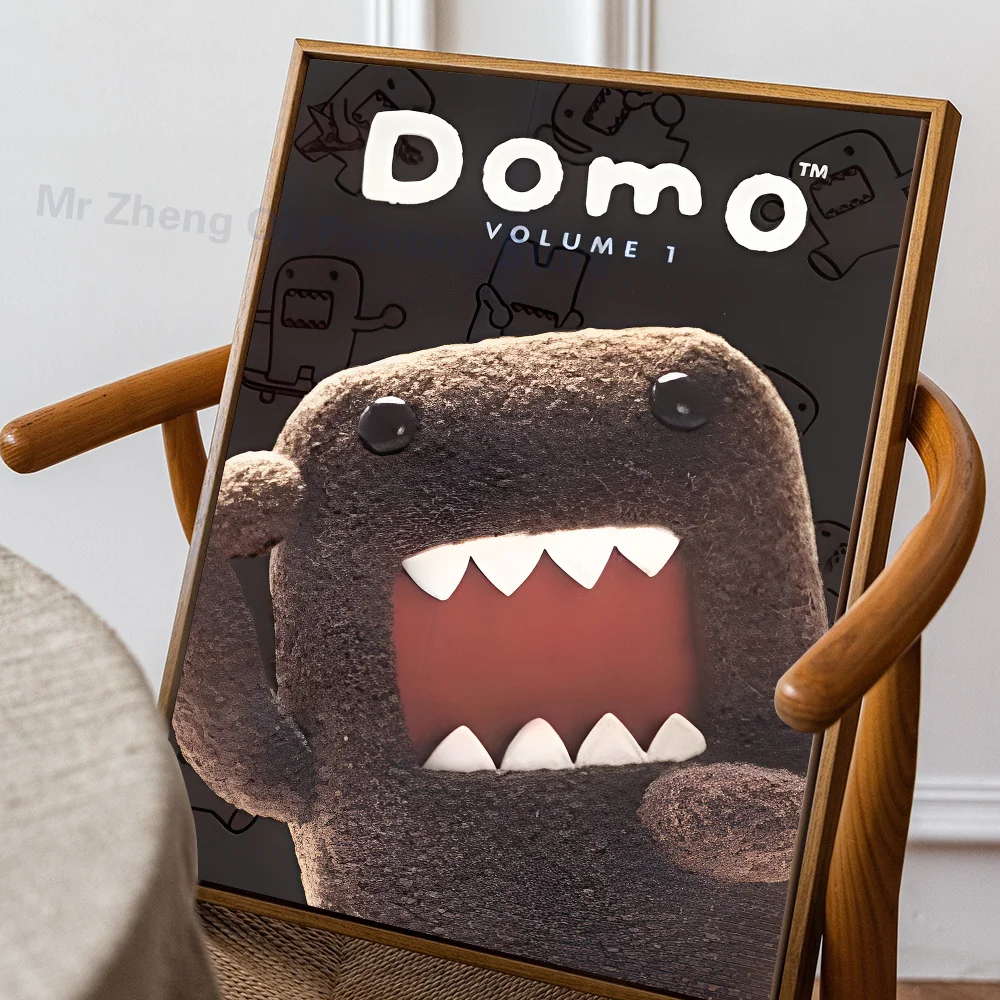 Niedliches Domo-Kun-Poster, selbstklebende Kunst, wasserfester Papieraufkleber, Kaffeehaus, Bar, Zimmer, Wanddekoration – Detail 12