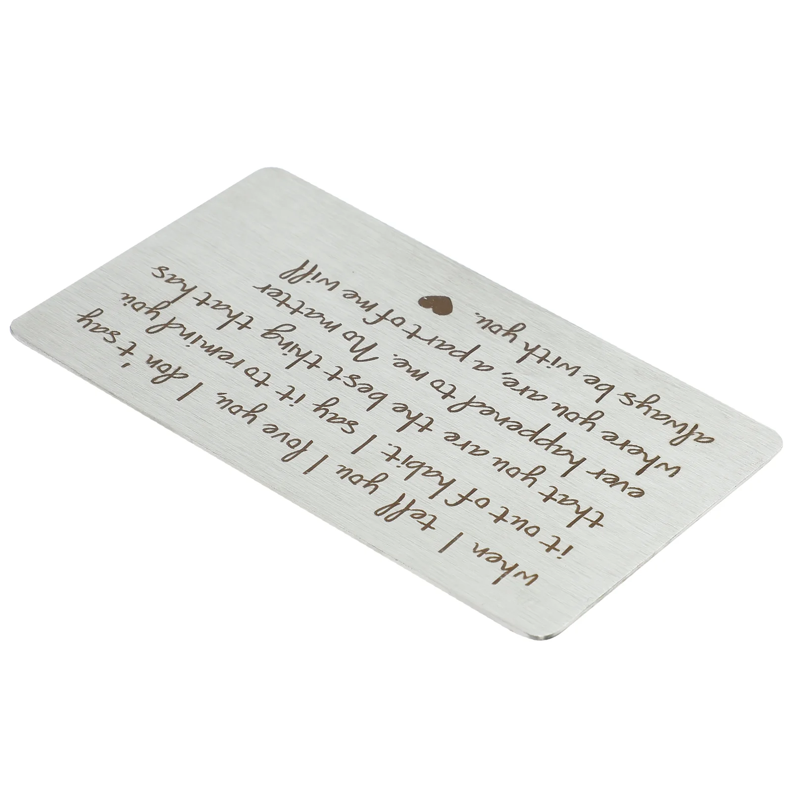 

Engraved Wallet Insert Stainless Steel Wallet Card Insert Valentine's Day Card Decor