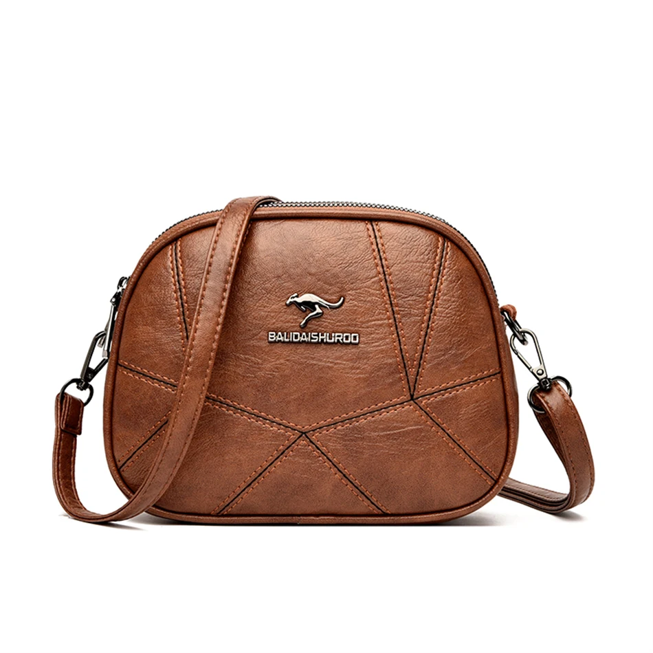 thumbnail image 1 of Bolso de mano de lujo con capacidad de 3 capas para mujer, bandolera de piel sintética suave a la moda, de diseñador, de alta calidad, 2024, 1 of 5