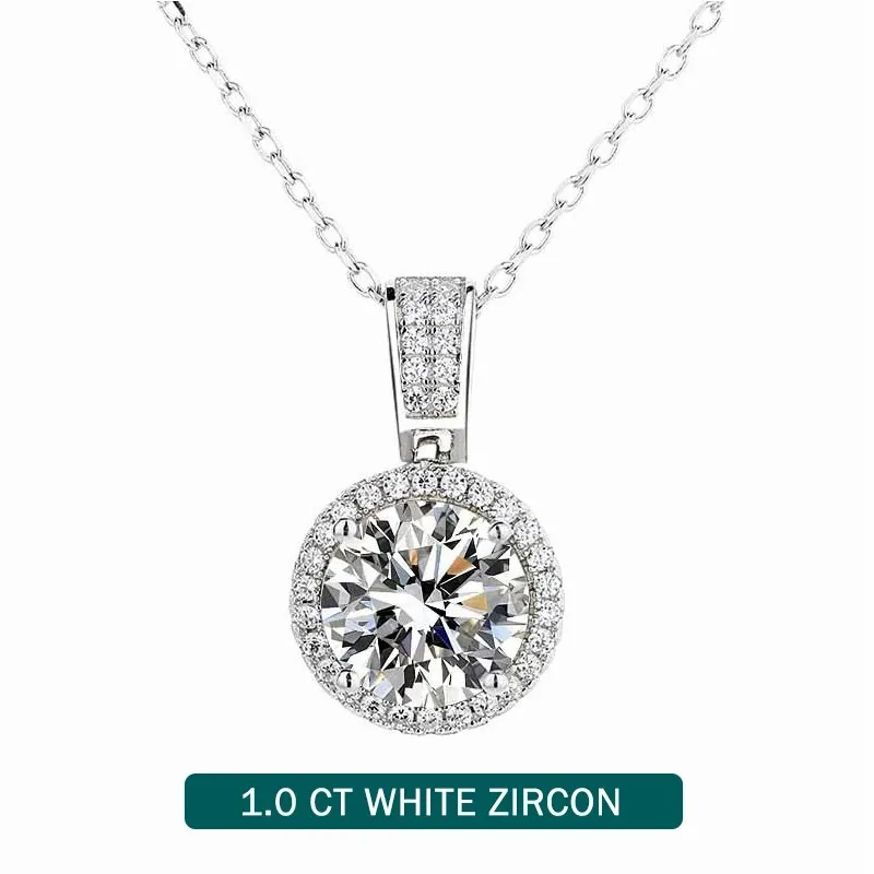 

SHSTONE 925 Sterling Silver Necklace For Women Real Moissanite Diamonds Pendant With GRA Certificate Neck Chain Fine Jewelry