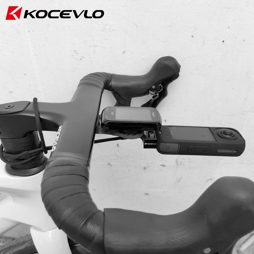 KOCEVLO 360 Rotierenden Carbon Halterung Für Insta360 One X3 X4 X5 DJI Kamera Zubehör Fahrrad Computer Halterung für IGS Garmin XOSS – Detail 6