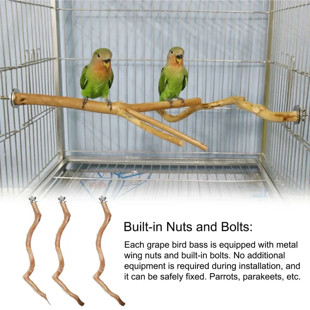 Natural Parrot Perch Bird Stand 5