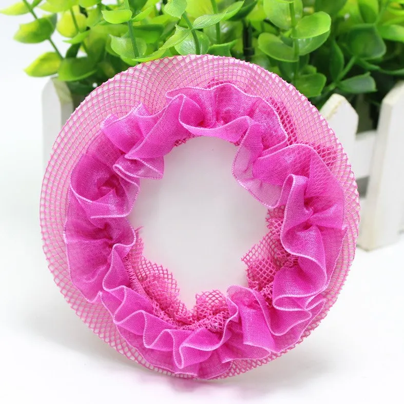 Bun Cover Snood Women Hair Net Ballet Dance Skating Crochet Fanchon Rhinestone Styling Headwear Accessories women hair net