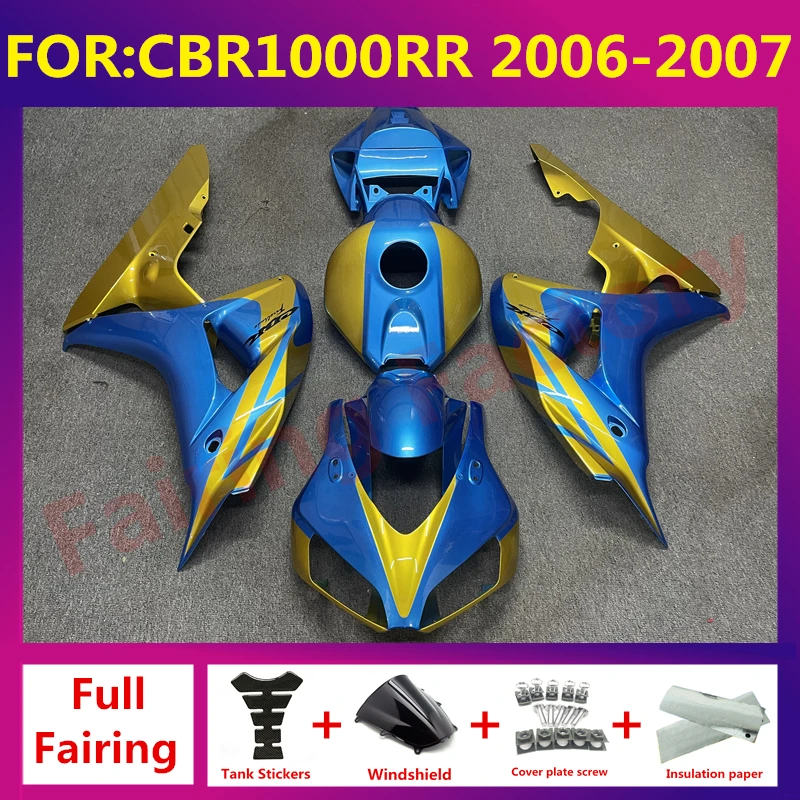 

Motorcycle Injection full Fairings Kit fit For CBR1000RR CBR 1000RR CBR1000 RR 2006 2007 Bodywork fairing kit zxmt blue yellow