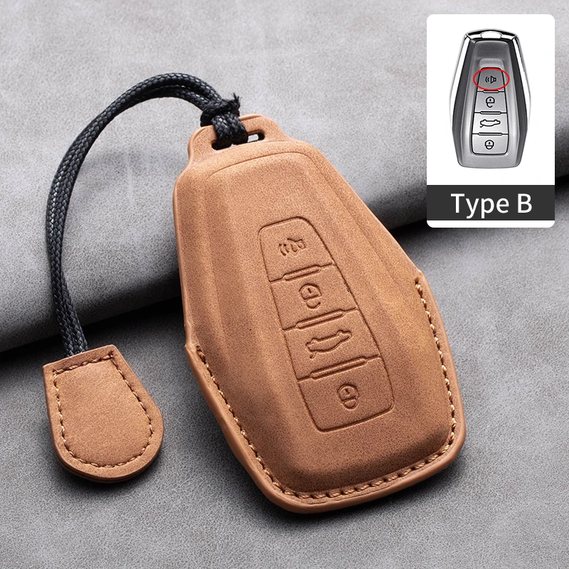 Premium Leather Car Key Case Cover