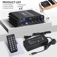 Audio Amplifier S-299 Channel-4.1 Digital AMP Bluetooth 5.0 Rated Power 40Wx4 with Remote for Home Theater Car RVs steamboat 6