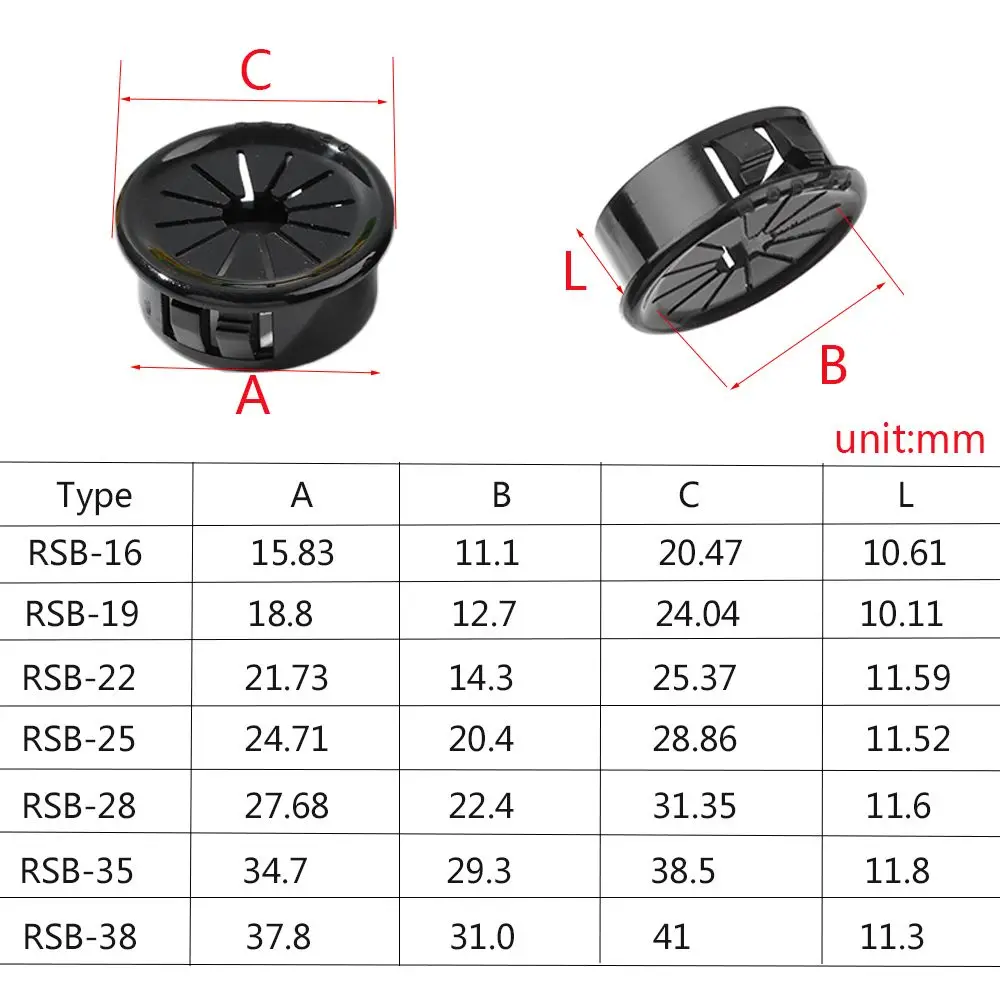 10pcs/set Practical Buckle Line Organizer Office Computer Grommet Wire Hole Cover Line Box Desk Table Cable Fastener