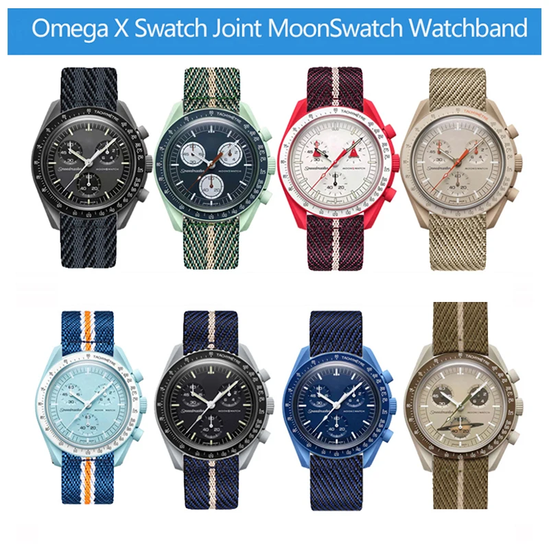 

Nylon Strap for Omega X Swatch MoonSwatch Constellation Watch Band Men Women Woven Canvas Waterproof Sport Wrist Bracelet 20mm