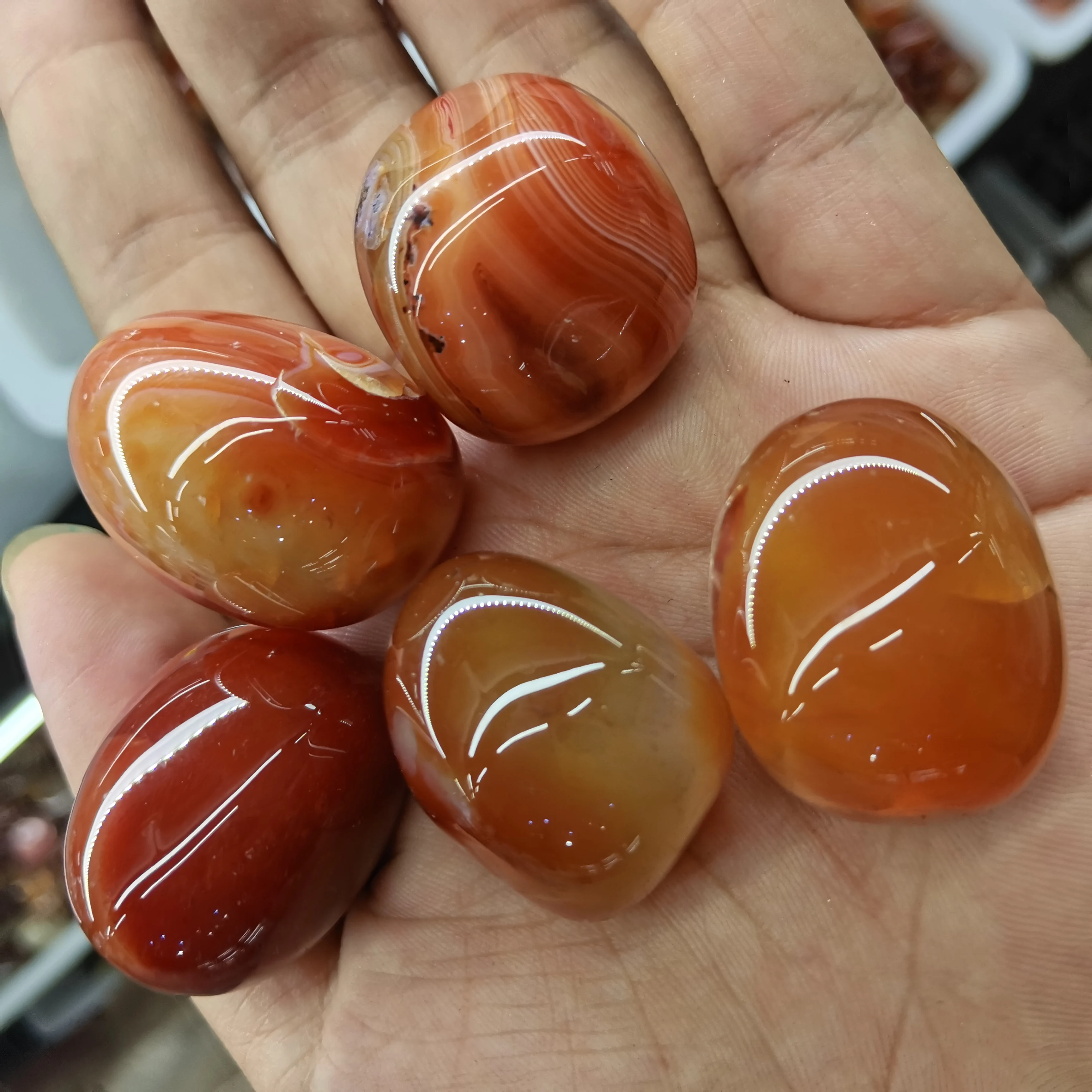 Aqeeq Silicone Bague 2-3cm Natural Silk Wrapped Agate Stone