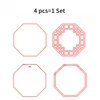 3 Sets DIY Quicksand Blank Card Brick Retro Geometric Shape Quicksand Mold Empty Plates Clear Acrylic Quicksand Blank Plate 6