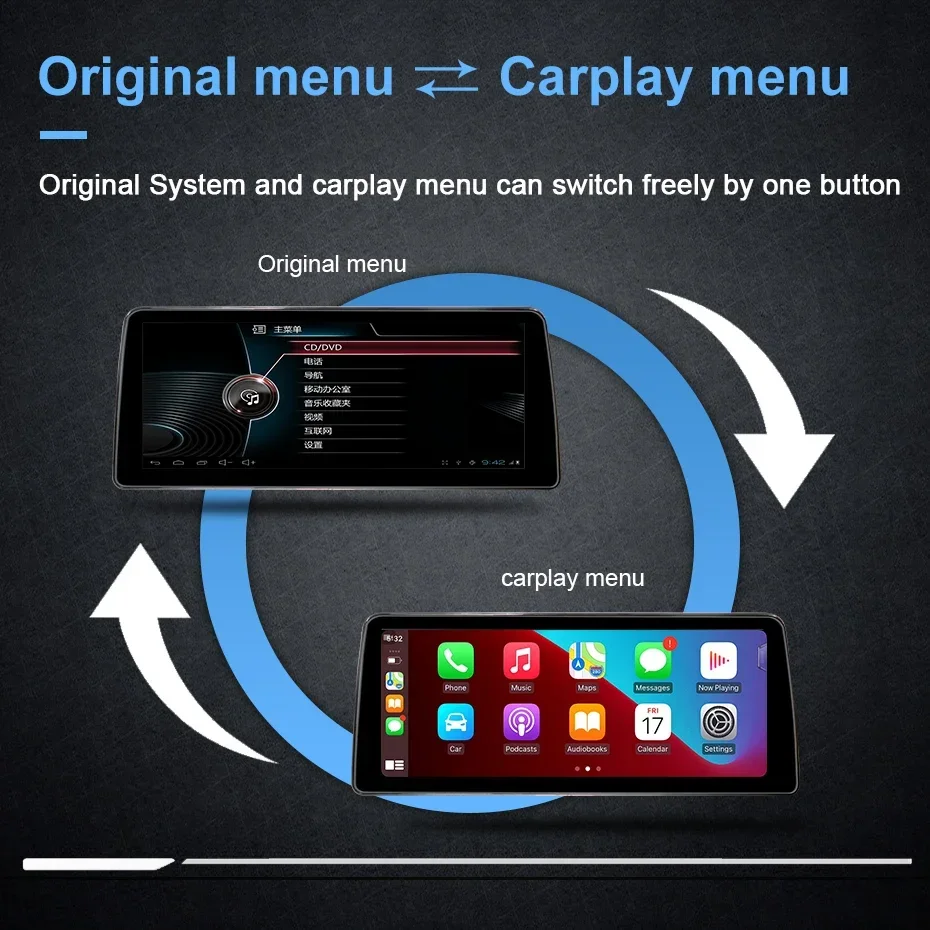 1920*720P Wireless Carplay Android Auto Autoradio Linux 12,5'' Bildschirm für BMW 5er F07 GT 2011-2018 CIC NBT Stereo GPS Multimedia-Player – Detail 7