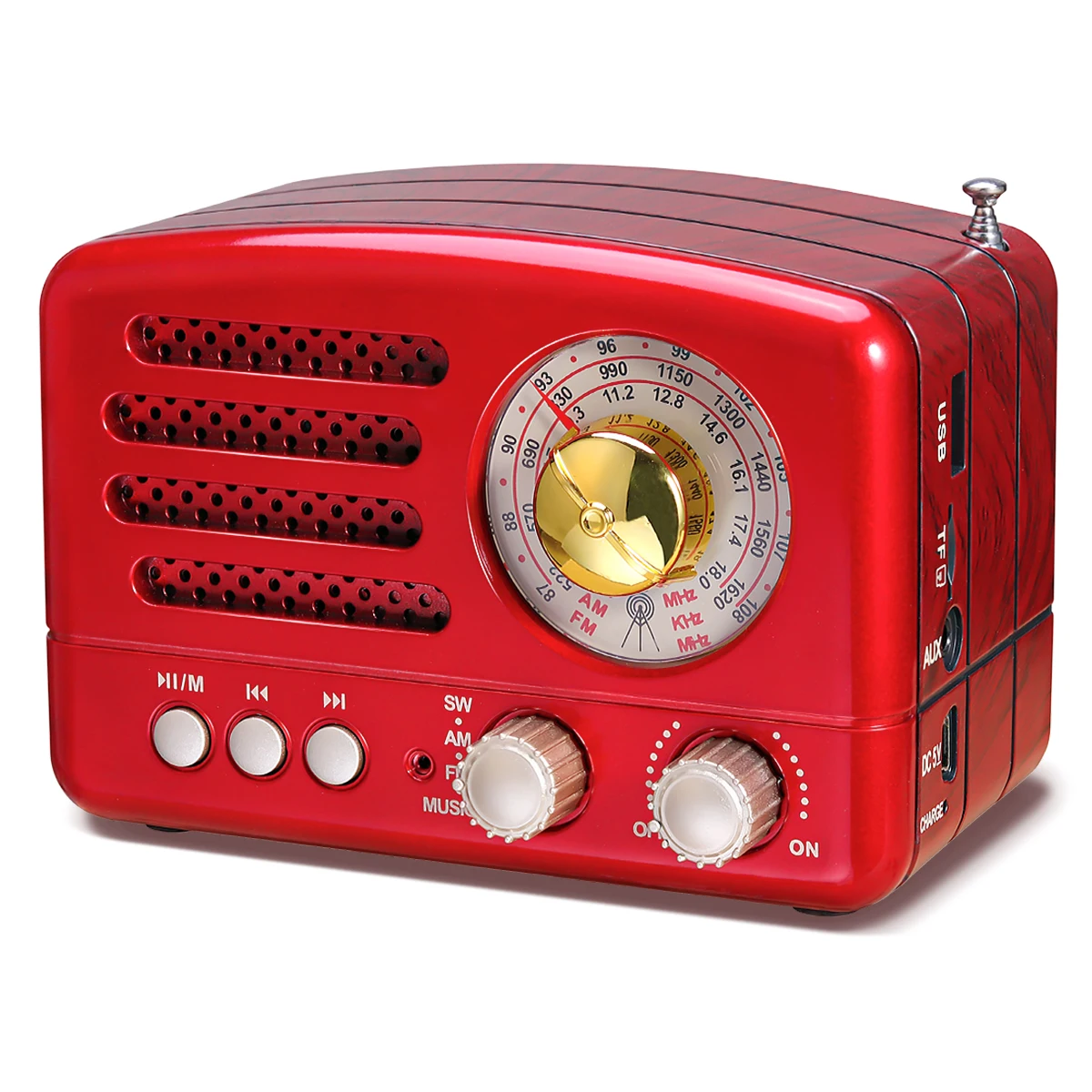 PRUNUS J120 Retro Vintage Radio AM FM Portable Shortwave Radio with  Bluetoot