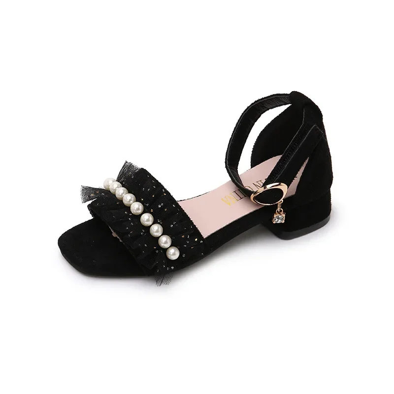 Girls Summer Sandals Kids Fashion Princess Pearl Wedding Party