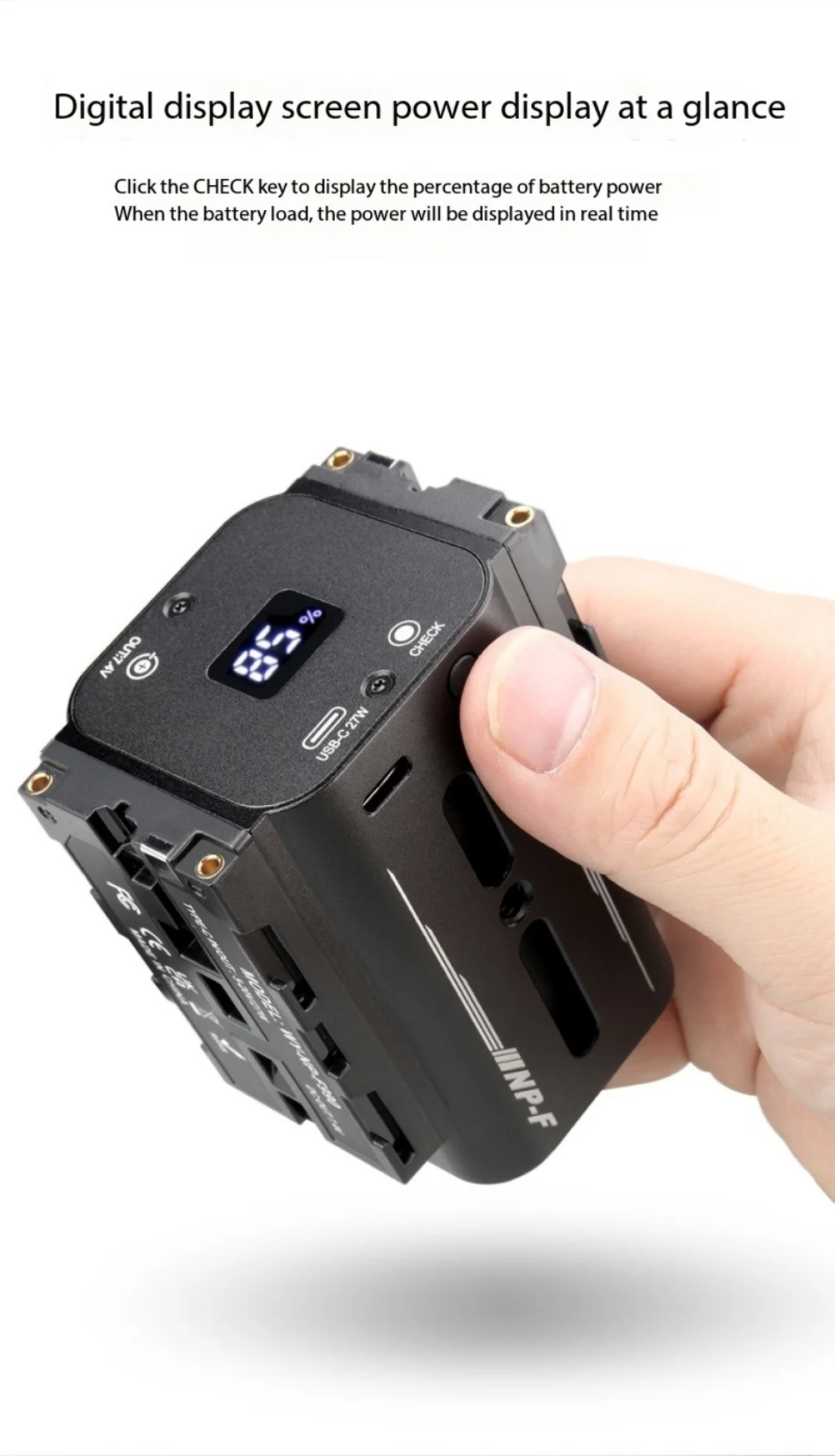 Koertacoo NP-F Double Sided Battery Replace for Sony NP-F970/550/770 Battery Pow