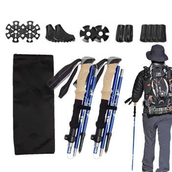 Telescopic Walking Sticks For Hiking Shock-Absorbent Adjustable Walking Sticks Lightweight Balance Support Shock-Absorbent All 1