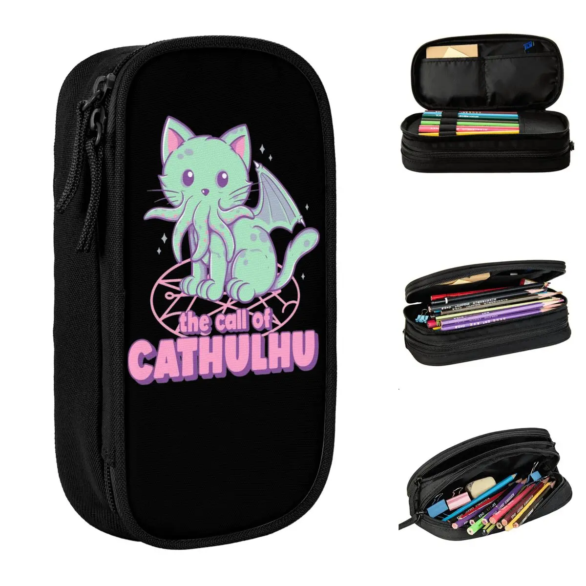 

Games The Call Of CAThulhu Horror Pencil Cases Pencilcases Pen for Student Big Capacity Bags Students School Zipper Stationery