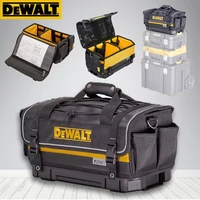 DEWALT Rigid Covered Tool Bag Covered Storage Handy Portable Hard Bottom Electricians Repairman Tools Tote Bag DWST83540-1 1