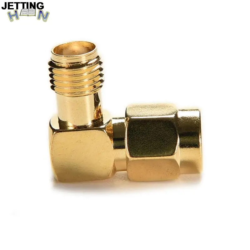 

JETTING 3PCS SMA Male To SMA Female Jack RF Adapter Connector Plug 90 Degree Right Angle Gold Drop Shipping