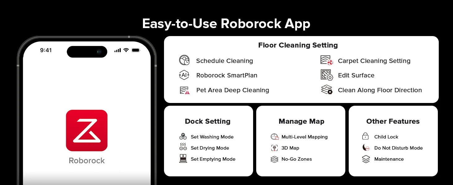 roborock Saros 10R Robot Vacuum and Mop Cleaner