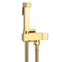 ทองเหลือง Bidet ก๊อกน้ําทอง/ปืนสีเทามือถือห้องน้ํา Bidet Sprayer ชุดสุขอนามัยห้องน้ําเดี่ยวน้ําเย็น TAP ทําความสะอาดด้วยตนเอง 2