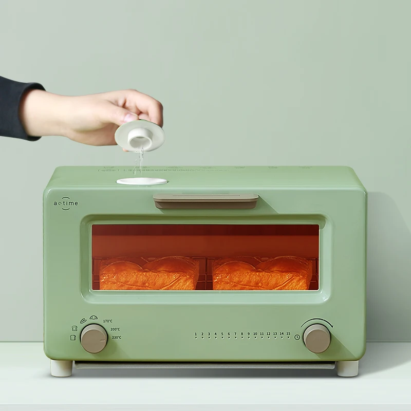 8 Functions Steam Toaster Oven 10L Mini Oven Toaster Kitchen Countertop Steam Heater