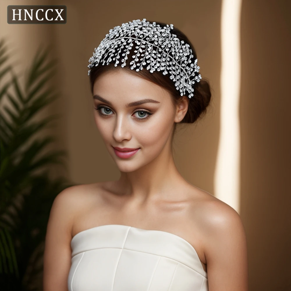 

HNCCX Full Rhinestone Bridal Wedding Headbands Tiaras Hairbands For Women Bride Wedding Banquet Hair Accessories Gift CP258