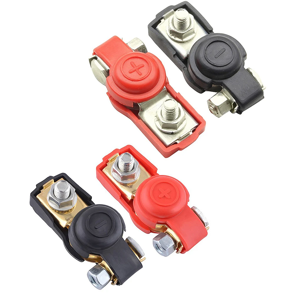 

1pair Car Battery Terminal Connector Red Positive Black Negative Wire Post Clamp 2024 Hot Sale Brand New And High Quality