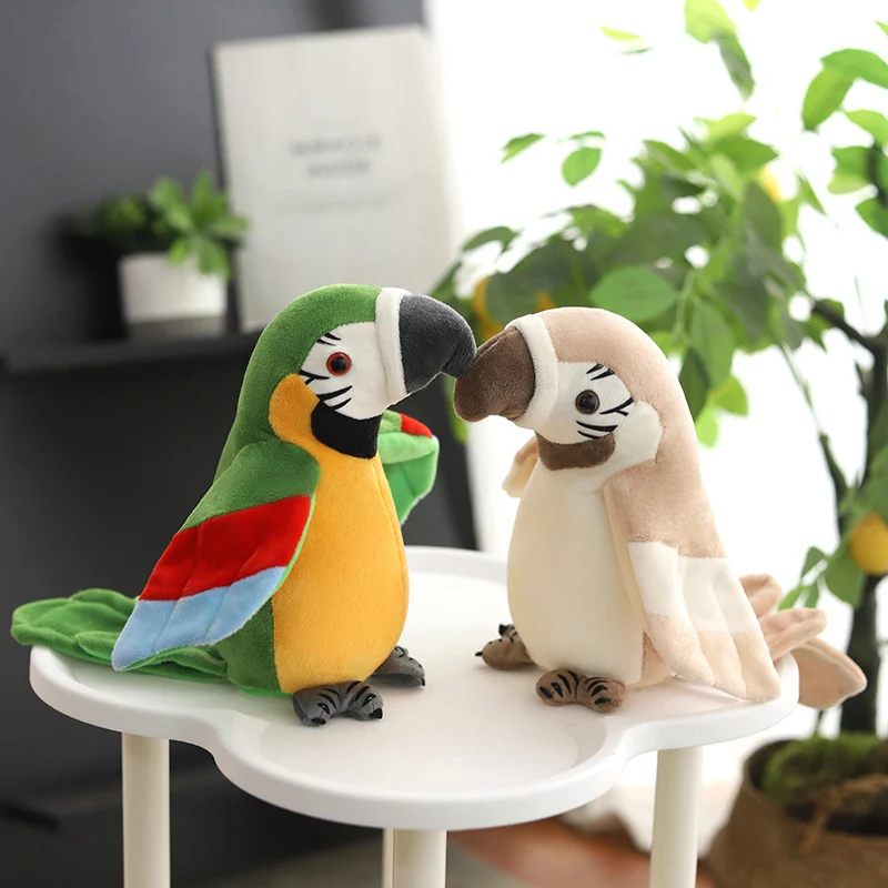 Parrot Talking Dancing Sing 120 Songs Battery Plush Toy Speaking