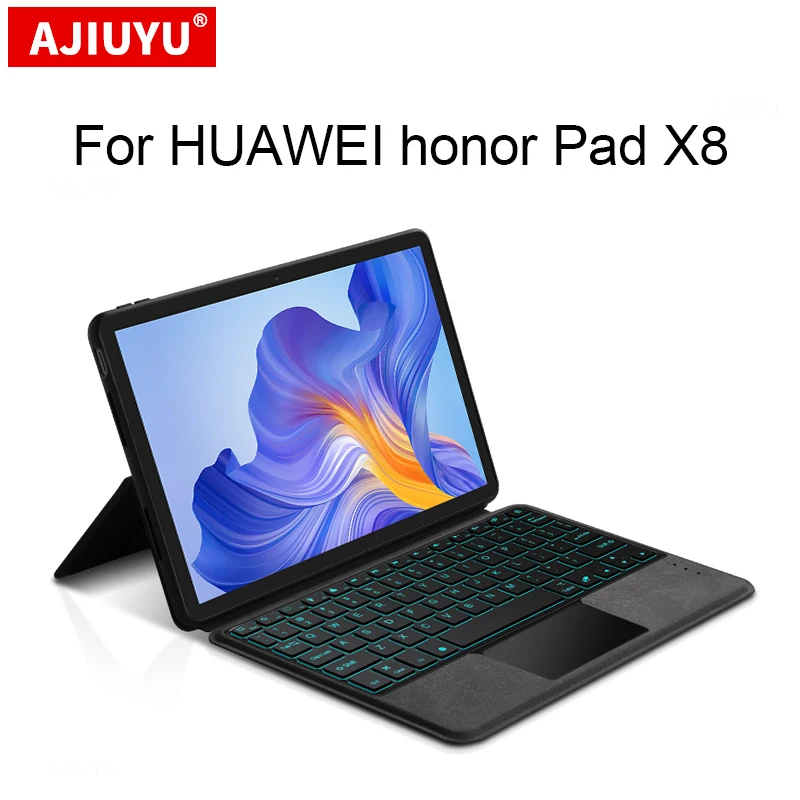 Teclado para Huawei Honor Pad x8 10.1 2023 Agm3-w09hn Tablet Teclado Bluetooth Capa Protetora Tpu Escudo com Luz de Fundo Case do