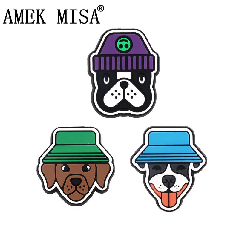 

3 Pack Original Animals Style Shoe Charms Cute Dog Shape Shoe Decorations Accessories Fit Bands Wristband Kids Party X-mas Gifts