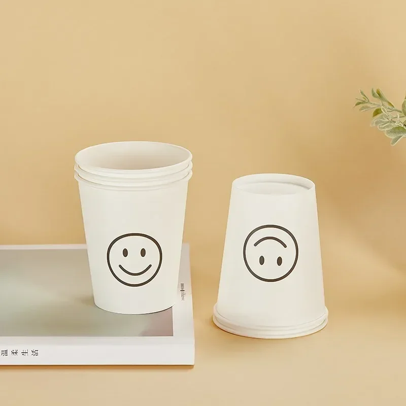 Disposable paper cups 50pcs 250ml White Paper Cups Personalized for Coffee Tea Milk Drinking Accessories Camping Party Supplies