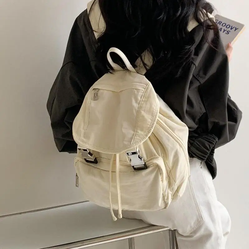 Fashion Nylon Backpack For Women Girls School Bags 2024 Boutique Spanish Travel Bagpacks Female Bolso Hombro Mujer Mochilas 2