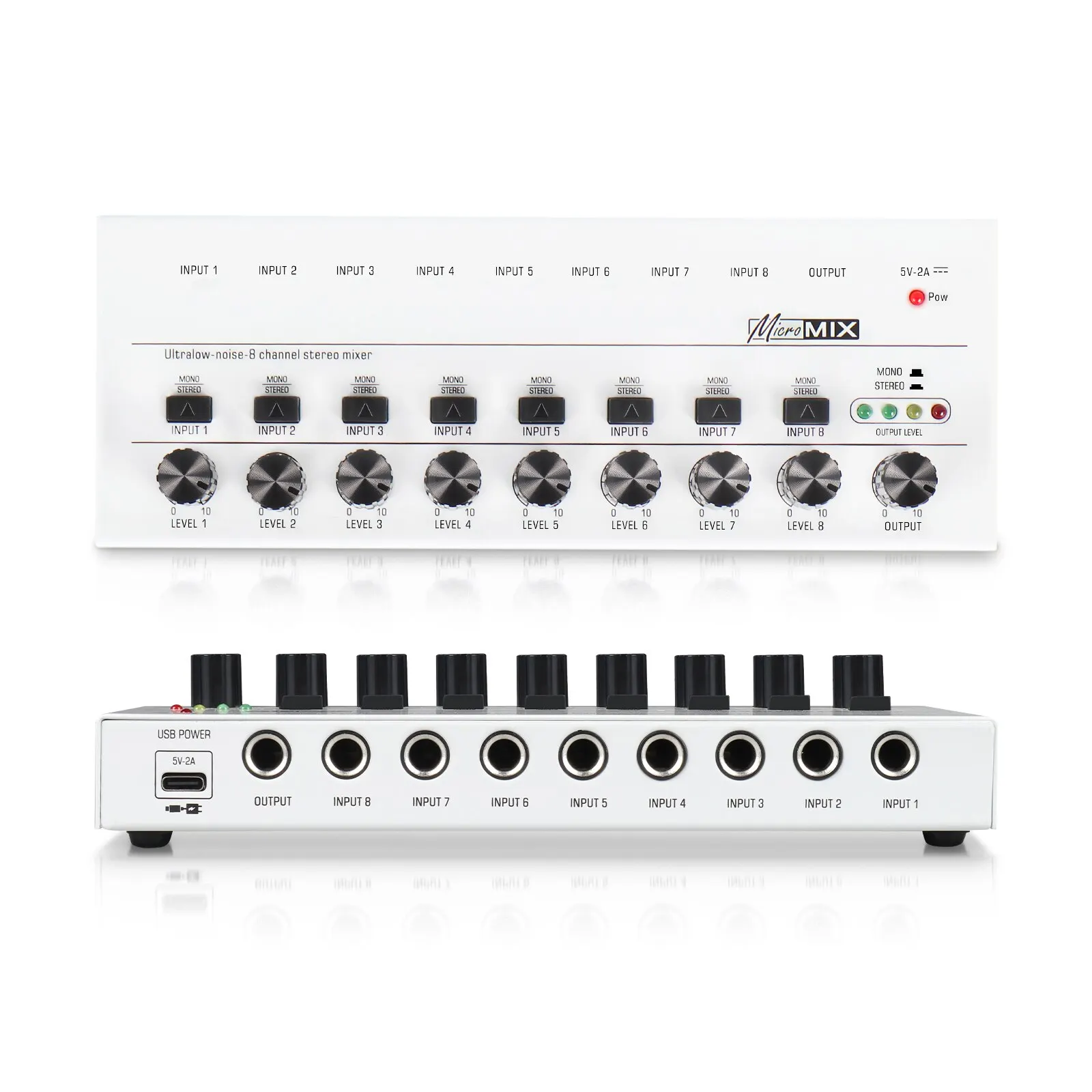 Audio Mixer Mini Mixer 8 Channel For Musical Instrument Guitar Microphone Stage