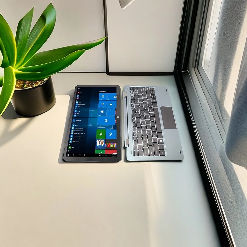 11.6-inch 2-in-1 Tablet PC with Docking Keyboard - Windows 10, 4GB RAM, 128GB Storage, 1920x1080 IPS Display, HDMI-Compatible Description Image.This Product Can Be Found With The Tag Names Computer Office, Tabletpc, Tablets