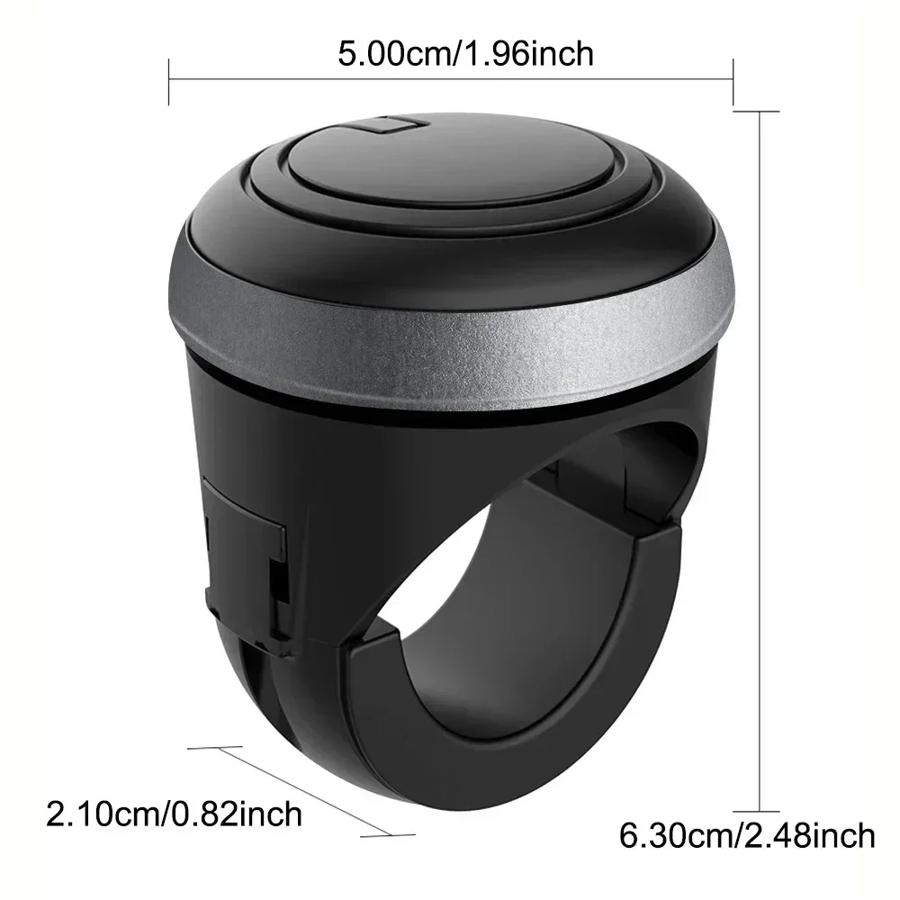 Manopola del filatore del volante girevole per auto rotazione di 360 gradi cuscinetto in metallo maniglia di alimentazione Booster a forma di sfera - immagine 2