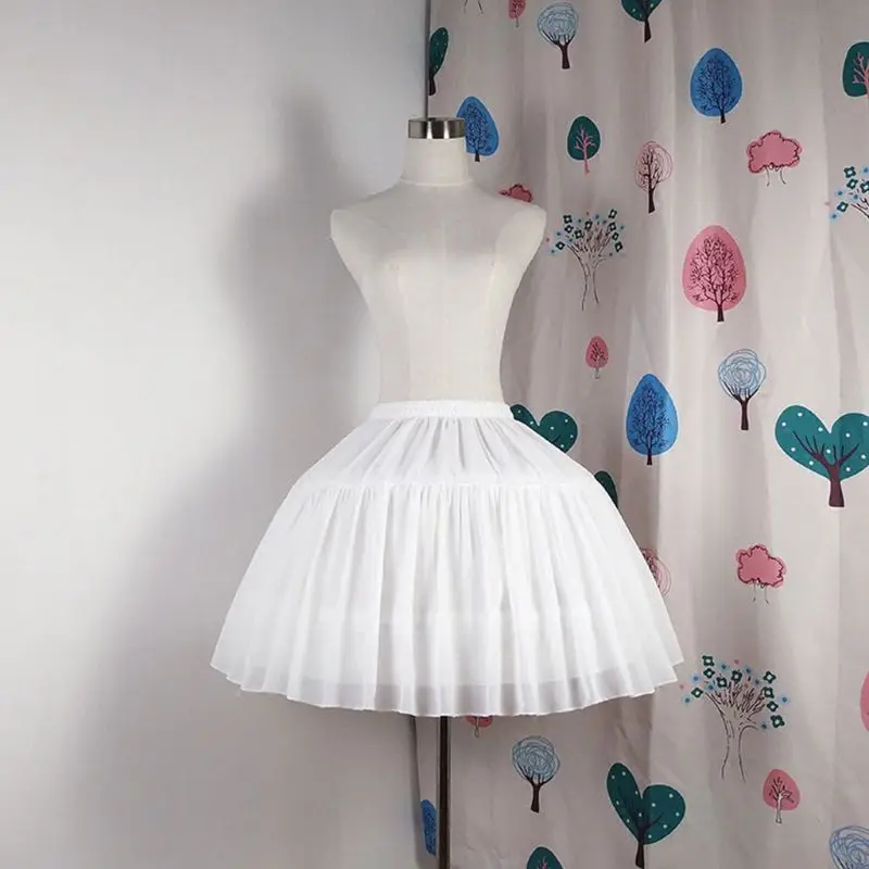 Cosplay Fish-bone Short Skirt Lolita Carmen Slip Liner Cute Girls Skirts Adjustable Petticoat E15E