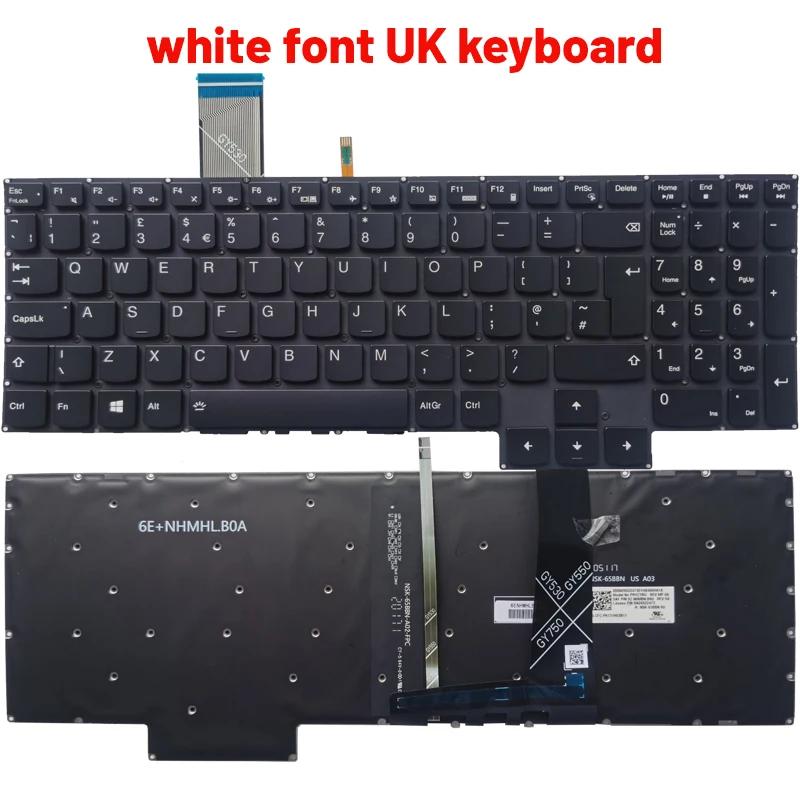 Teclado Portátil para Lenovo Legion Russo Eua Reino Unido Francês Espanhol Latim Pro16ith6h 16ith6 16ach6h 16iah7h 17ach6 - Imagem 6