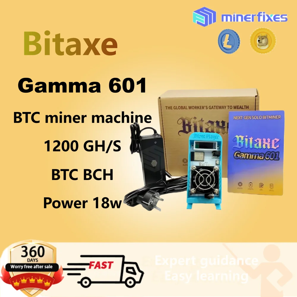White Bitaxe 601 Gamma 1.2TH/S BM1370 From Antminer S21 Solo Bitcoin Miners EU PSU Crypto Miner Home Use BTC Miners