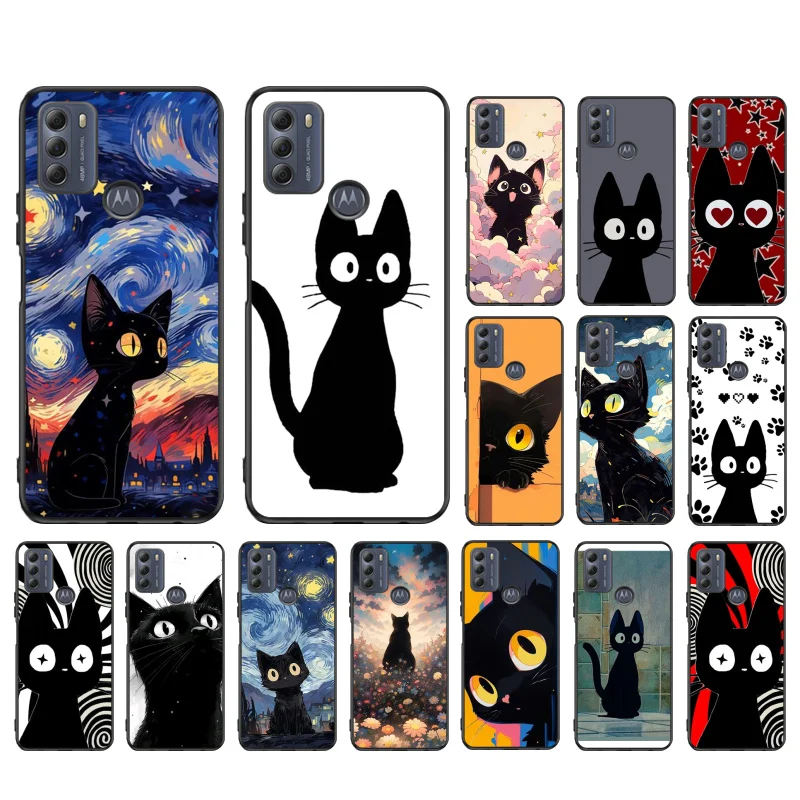 

Black Cat Phone Case For Moto G84 G22 G32 G42 G52 G62 G53 G72 G60 G60S G100 G10 G20 G30 G13 G50 G 5G G Pure