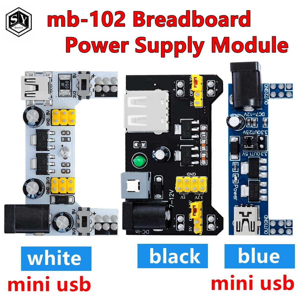 mb102 Breadboard Power Supply Module /mb102 white Breadboard Dedicated