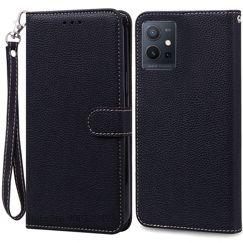 Leather Flip Wallet Case with Stand
