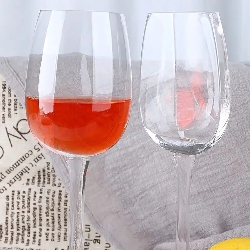 Creative wine glass 140ml Half shape Crystal Glass Cups with Stem Portable Wine Cups for Birthday Party Tableware Christmas Gift